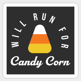 Halloween Running Costume Will Run For Candy Corn Lover Sticker